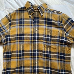 Gitman Bros Vintage Yellow Triple Yarn Flannel NWOT size L